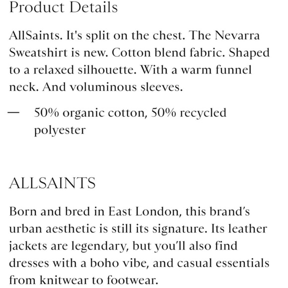 ALLSAINTS Nevarra Mock Neck Sweatshirt - Picture 13 of 13